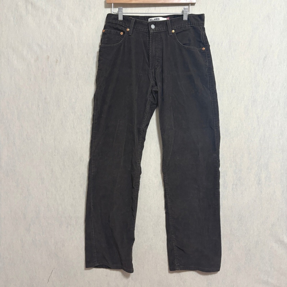 Levis 559 Corduroy Pants Brown Relaxed Straight Leg Casual Work Neutral 30x32